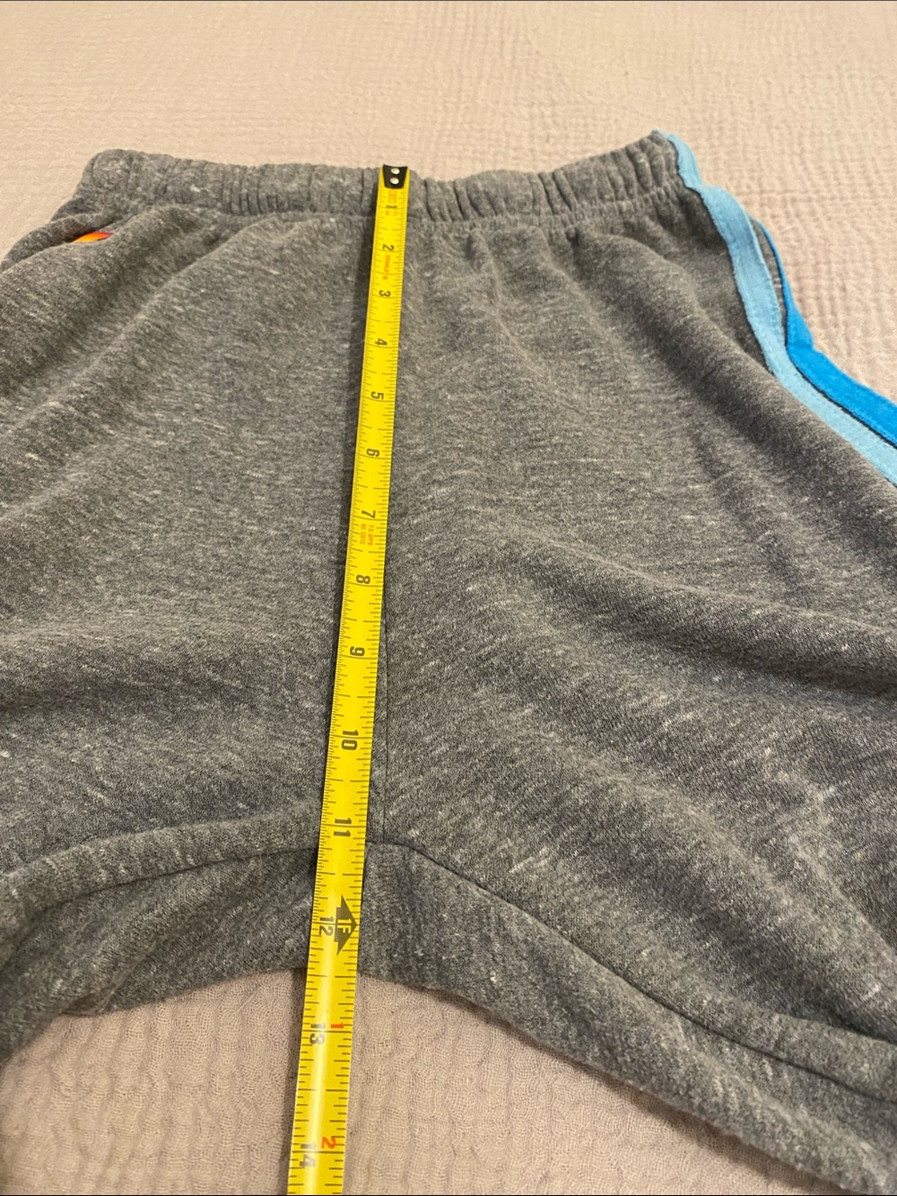 Aviator Nation Gray Joggers with Blue Side Stripe. Size S - Picture 8 of 10